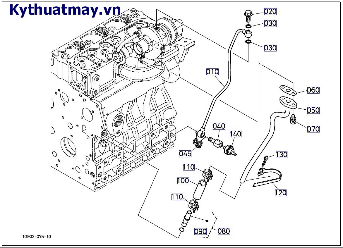 ống dẫn dầu( bộ phận nén turbo